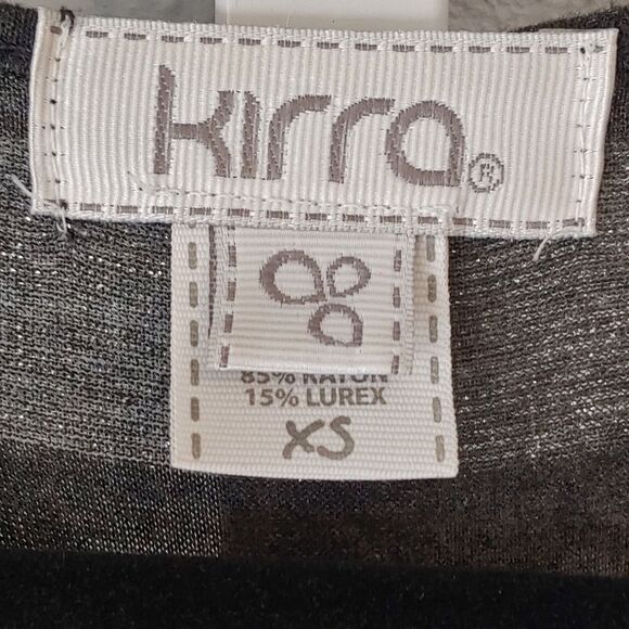 Kirra Striped Metallic Gray Racerback Tank Sz XS - Picture 4 of 7